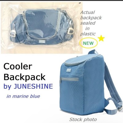 JuneShine Cooler Backpack Marine Blue Lightweight Insulated New