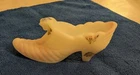 Fenton Art Glass Slipper Shoe Satin - Signed Fenton and Hand Painted by S. Mart