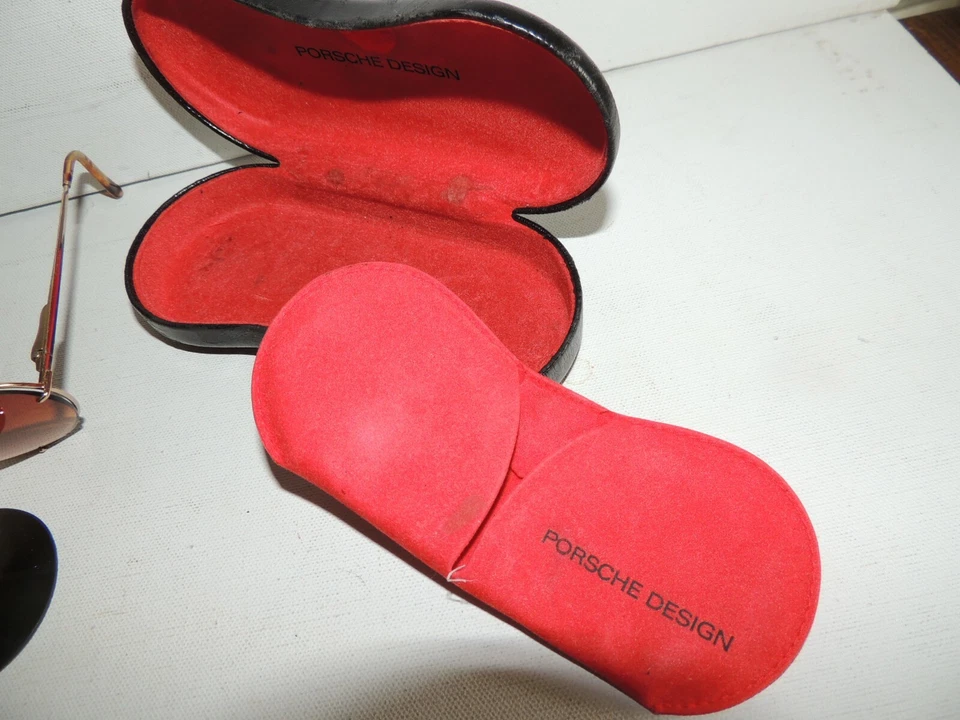 GAFAS DE SOL AVIADOR DISEÑO PORSCHE CON ESTUCHE Y 2 LENTES EXTRA INTERCAMBIABLES Foto 2 de 4