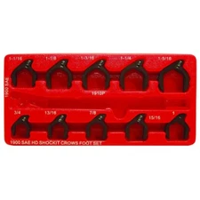 Lock Technology / LTI LT1900 - 10 Piece SAE Shockit Crows Foot Set