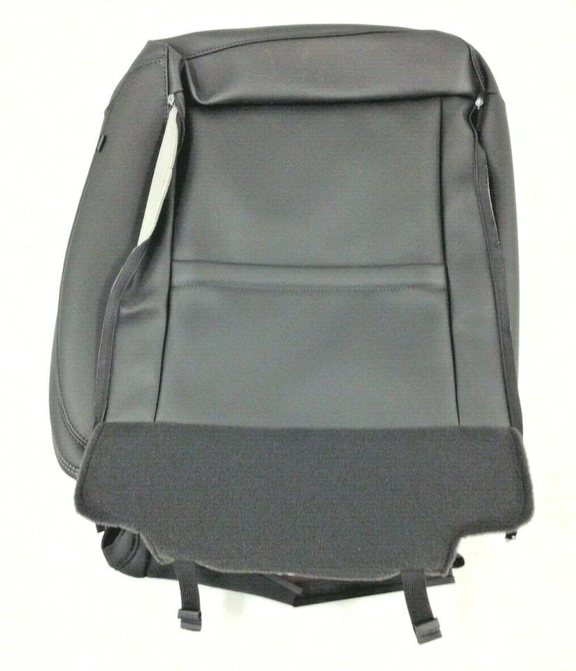 Chevrolet Silverado GMC Sierra Asiento Delantero Trasero Cojín Cubierta Cuero Negro OEM Foto 3 de 4