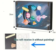 Planet Solar Galaxy Education Cardboard Papers 3D Kid DIY Craft Kit Raw Material