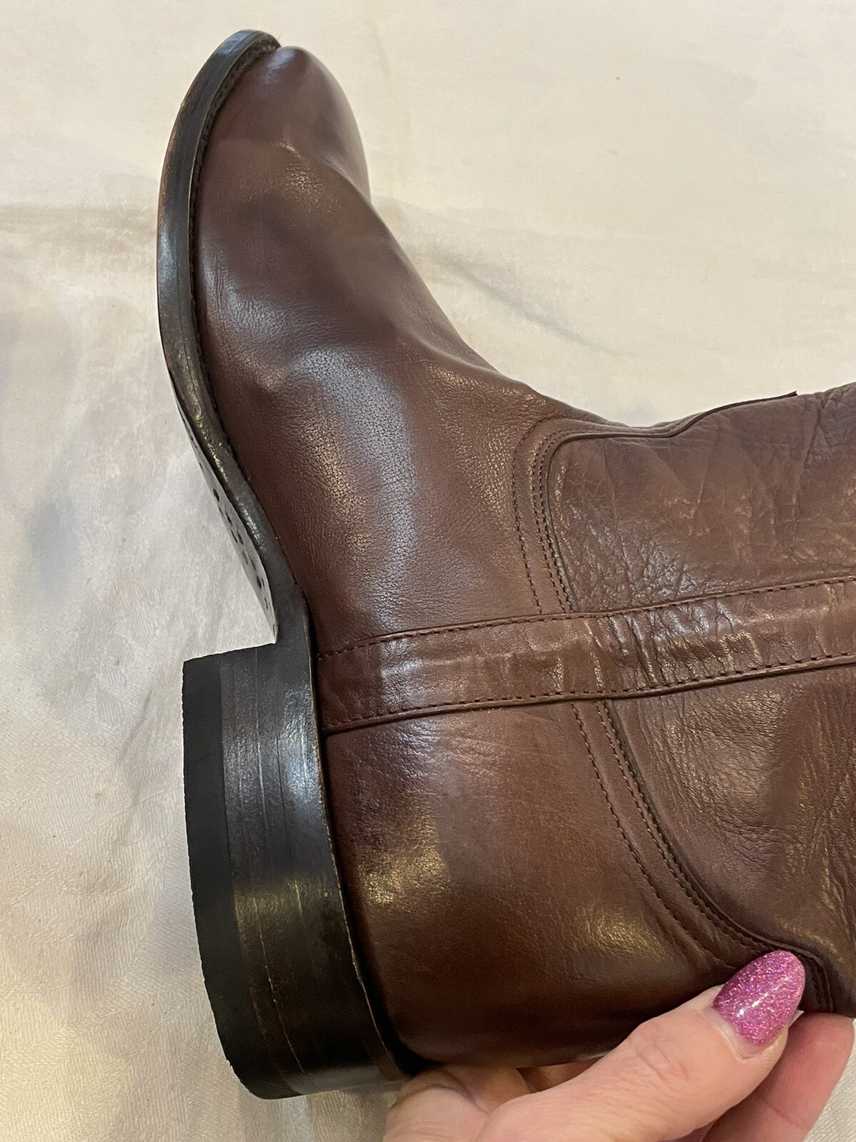 Overland 9 D Soft Leather Basic Round Toe Western… - image 7