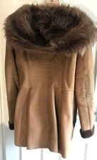 Laurel Germany Superb Designer Zipped Shipskin 3/4 Jacket With Hood / Coat 12 Uk