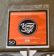 Vinyl Styl 12 Inch Outer Record Sleeves - Easy Open - 50 Count Crystal Clear 