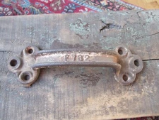 BIG Vintage  Iron Screen Door Barn Handle Pull Antique Rusty Chippy
