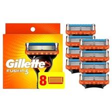 Gillette Fusion5 Razor Blade Refills 8 Cartridges Closer, Smoother Shave -Sealed