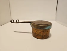 Vintage Copper & Brass Catering Chafing Dish Fuel Sterno Cup Holder Candle 