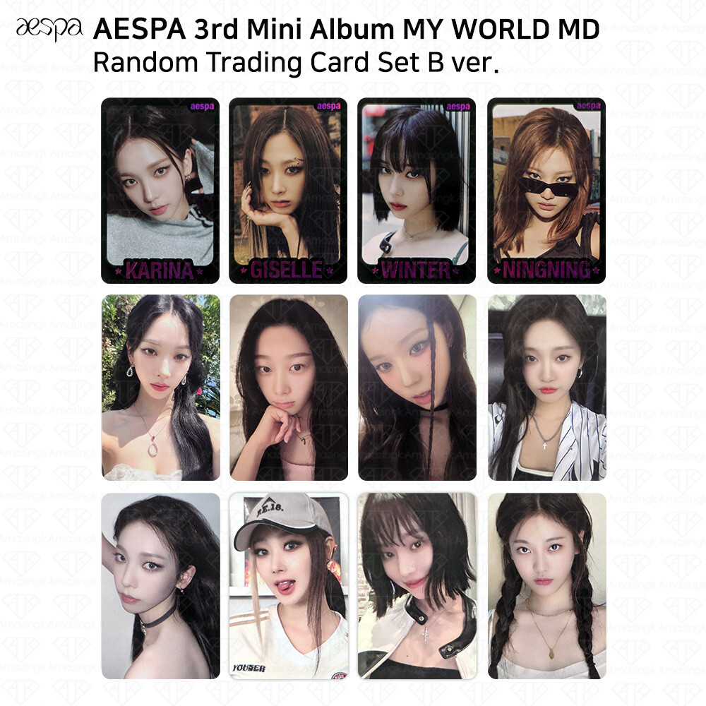 Aespa Official MD MY WORLD Random Trading Card Set B Ver Aespa Official MD MY WORLD Random Trading Card Set B Ver