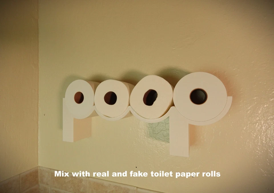 The POOP - Toilet Paper Holder, Functional and LOL Fun TP Shelf! - Image 4 of 4