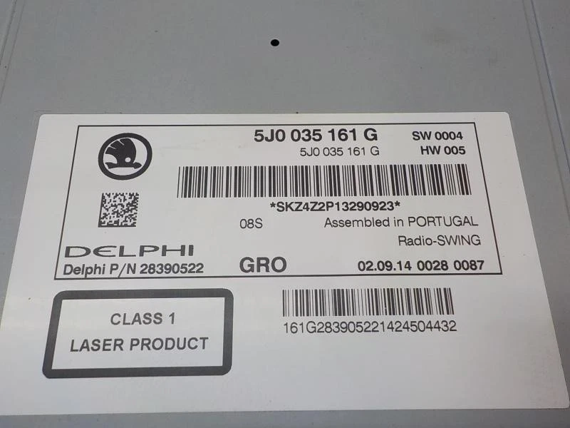 5J0035161G AUDIOSYSTEM / RADIO-CD / 28390522 / 5J0035161G / 15973584 FÜR SKODA F - Bild 3 von 4