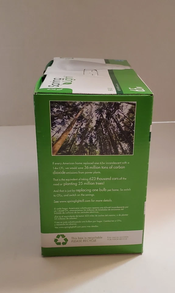 CFL Soft White Light Bulb Model BR30 2Pk 65 Watt Equivalent Lead Free 4 Bulbs - Image 3 of 4