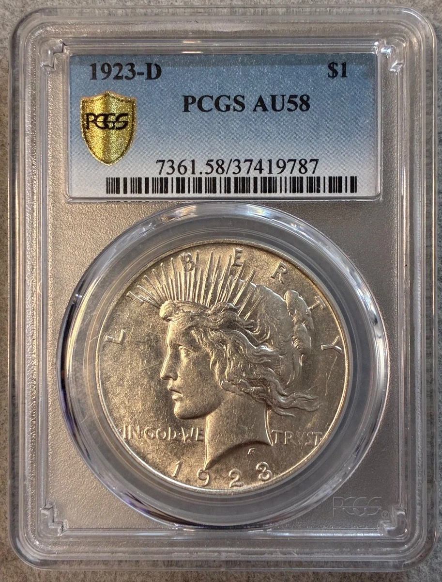 AU 58 Graded 1923 Year Peace Dollars (1921-1935) for sale | eBay