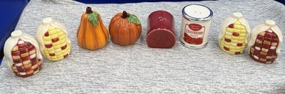 NWOT Cracker Barrel Fall Autumn Thanksgiving Salt Pepper Shakers Lot Of 8 4 Pr