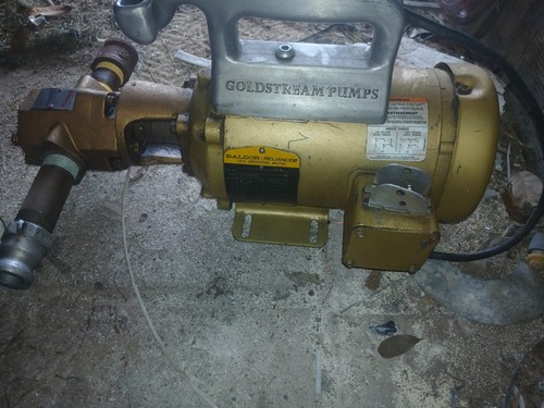 GOLDSTREAM Mobile oil or Diesel pump Baldor motor 25 GPM Works excellent!