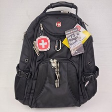 SwissGear Laptop Backpack Black ScanSmart RFID USB NWT Travel Bag