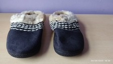 Men's Isotoner Slippers Microsuede Navy Blue US 9.5-10; Cont 40; UK 8