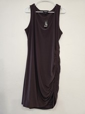 Express Women's Brown Midi Dress With  Side Drawstring Size XL NWT 