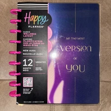 NEW! Happy Planner “NEW AURA” Classic WELLNESS Layout 12 Month UNDATED Planner