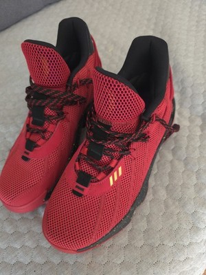 Adidas Dame 7 EXTPLY Shoes Basketball Red Gold Men Sz 9.5 Chinese NewYear