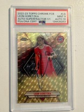 Marketplace image: Topps Chrome Leon Goretzka Superfractor Auto Psa 9 Auto 10