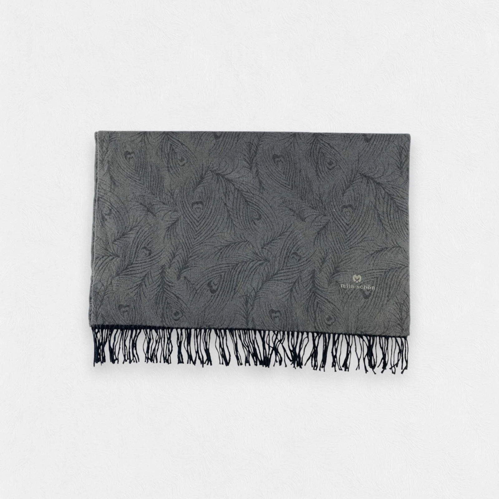 Mila Schon Scarf Muffler Wrap Scarf Wool Cashmere Unisex Scarves