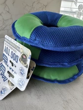 3 Dog Toys Durable Ring Squeaky Tug Fetch Chew Set NEW