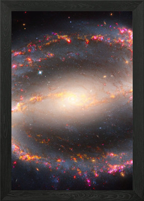 NGC 1300 JWST Framed Wall Art Poster Canvas Print Picture