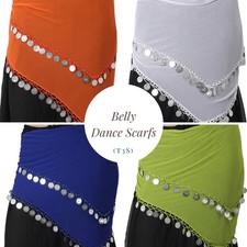 Wholesale Egyptian Belly Dancing Silver Coin 2 Row Triangle Scarf mix lot 10pcs