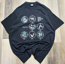 90s Vtg Fruit of the Loom Heavy XL Black North American Indian Art Graphic Tee