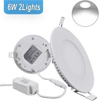 2Pack 4Inch LED Ceiling Lights Ultra-Thin Recessed Retrofits Kit 6000K Daylight