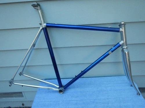 55cm Vitus 979 Duralinox Vintage Road Racing Bike Frameset Blue w/ EXTRAS
