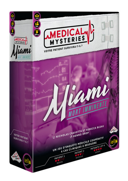 Jeux de société Medical Mysteries Miami, jeu d'enquête médicale coopératif pour adultes