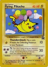 Damaged Flying Pikachu - #25 - Pokemon League (August 2001) Pokemon WoTC Promos