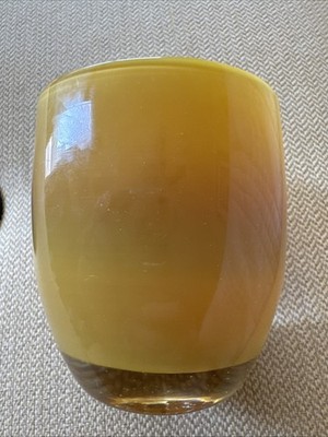 Glassybaby vintage Votive Candle Holder Butterscotch Pre-trisk