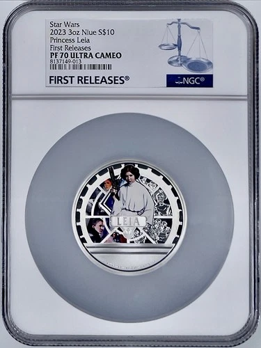 Star Wars 2023 Niue $10 Princess Leia 3 Oz Silver Coin NGC PF70UCAM 999 Mintage
