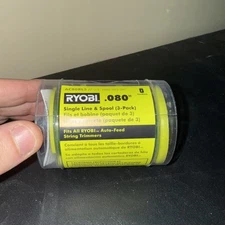 Ryobi Replacement Twisted 0.080 In. String Trimmer Auto Feed Line Spools 3-Pack