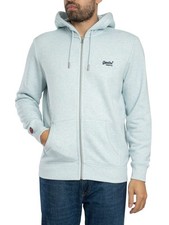 Superdry Men's Essential Logo Zip Hoodie, Grey