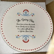 2015 The Giving Plate  Friends Family Sharing Awesome Gift Idea! New 10 1/4”
