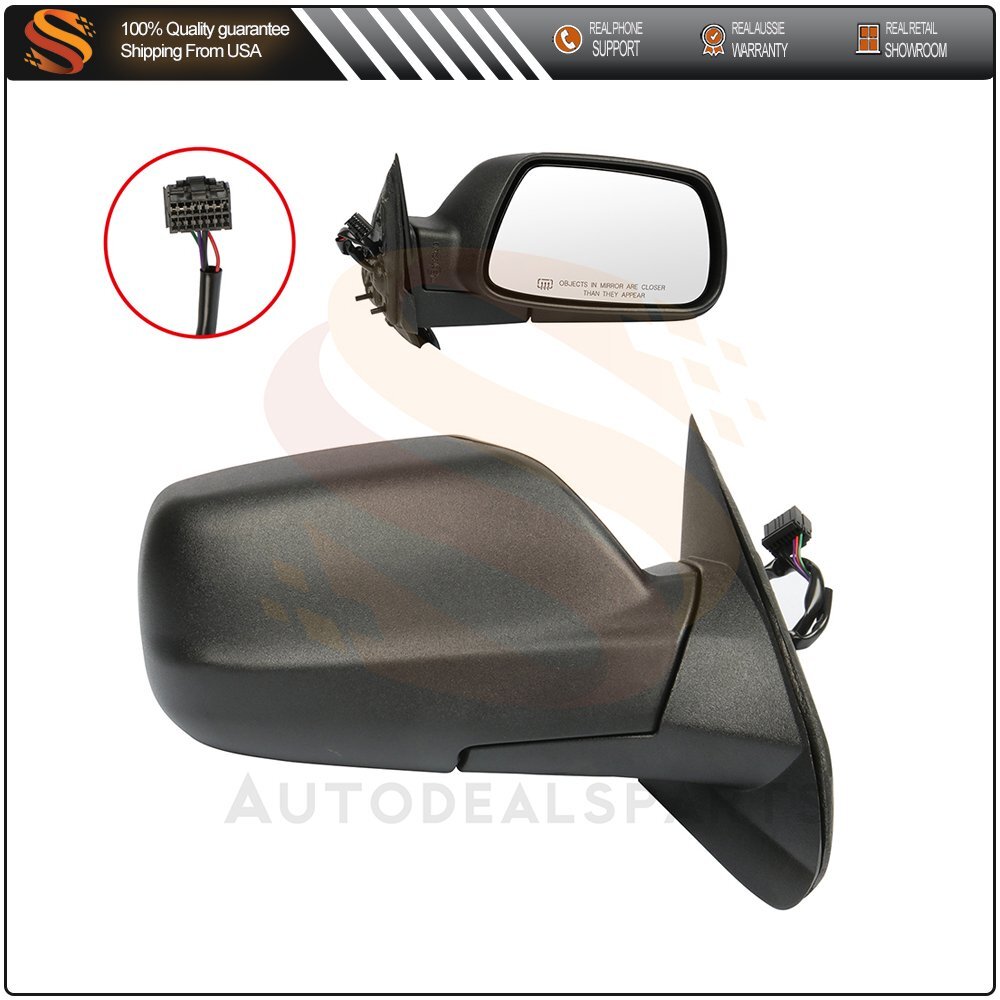 Mirror Fits 2005-10 Jeep Grand Cherokee Right Side Power Heated Black CH1321246