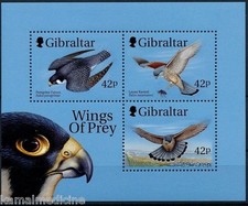 Gibraltar 1999 MNH SS, Birds of Prey, Falcons, Eagle