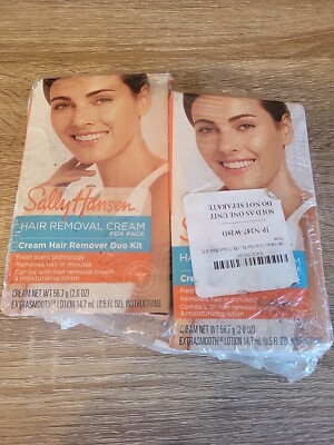 Lot of 2 Sally Hansen Hair Removal Cream Face 2 oz.