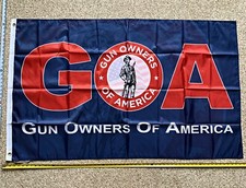 Donald Trump Flag FREE SHIPPING Gun Owners Of America Army USA Sign Poster 3x5'