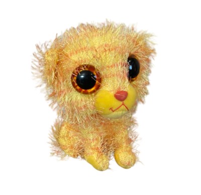 Aurora Baby Tiger Plush Yellow Tabby Cat Stuffed Animal Big Eyes - Main Image