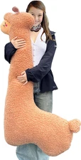 Llama Plush Pillow, 51 Inch Alpaca Plush Long Body Pillow, Alpaca Stuffed Animal