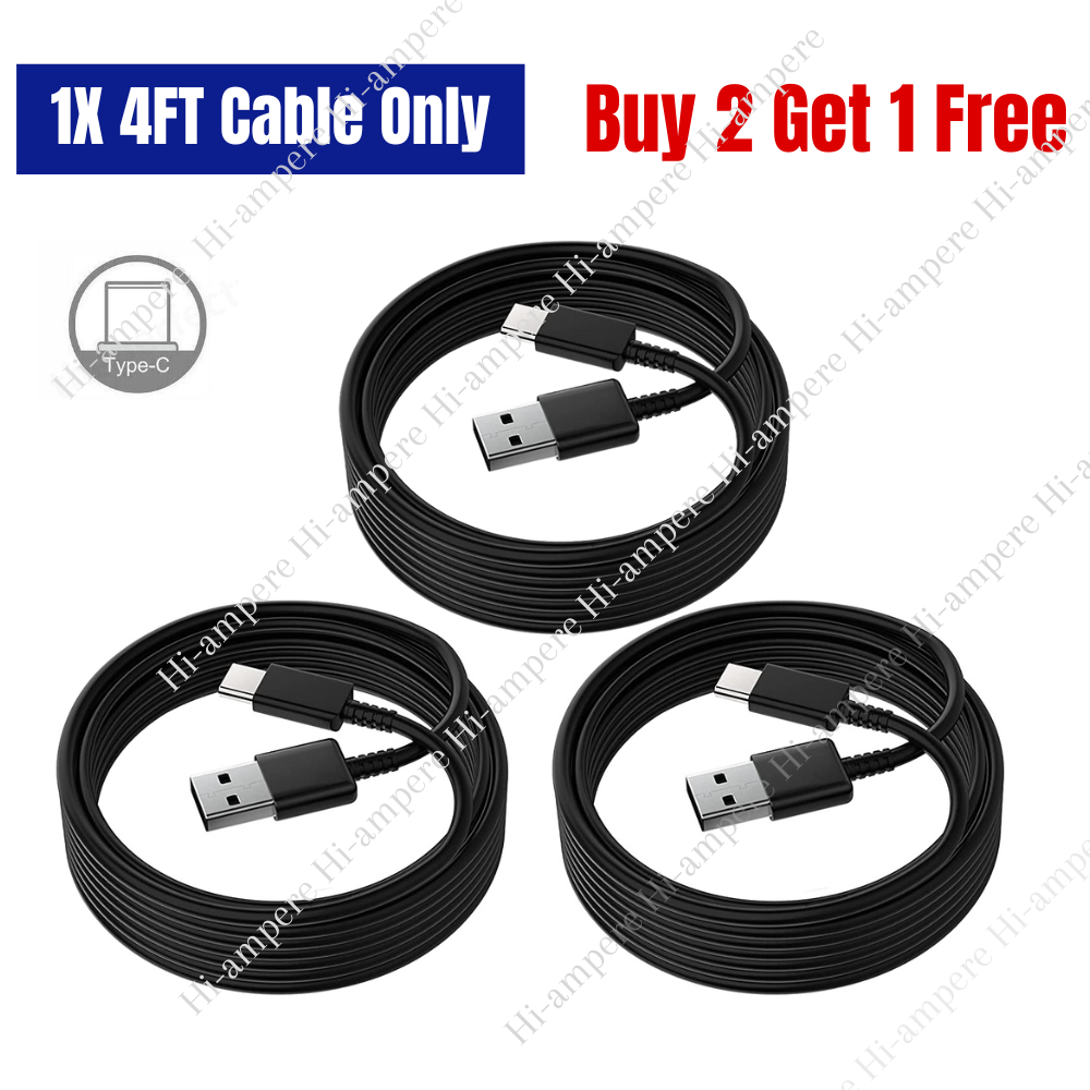 USB C Cable Fast Charging Type C Charger Cord 4FT For Samsung S10 S9 S8 Android-image