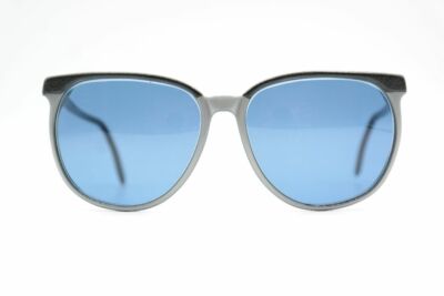 Vintage Leonh de Nette 83 Schwarz Grau oval Sonnenbrille sunglasses Brille