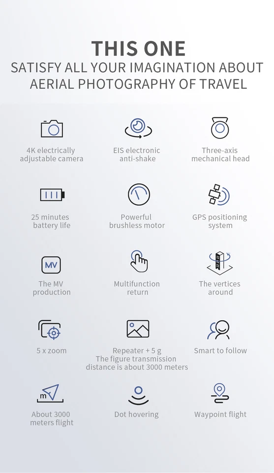 SJRC F7 4K PRO 5G WIFI 3KM FPV Drohne GPS 4K HD Kamera 3-Achsen Gimbal Quadrocopter - Bild 4 von 4