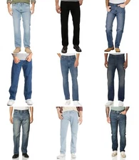 Levis 505 Regular Fit Jeans Mens Classic Straight Leg Mid Rise Zipper Fly Denim