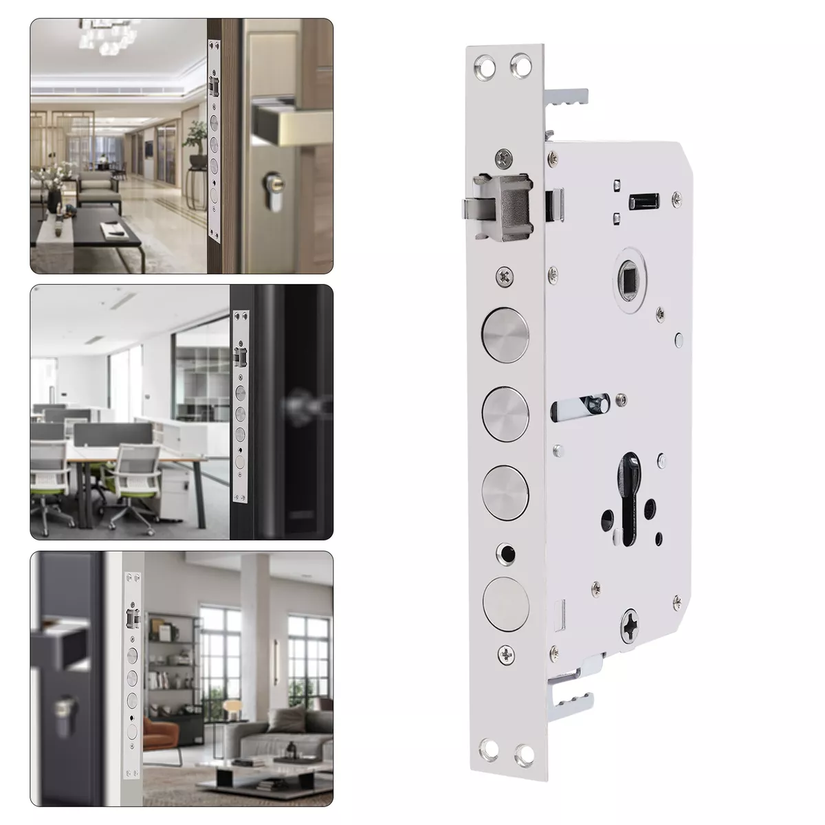 Stainless Steel Mortise Front Door Lock, For Security